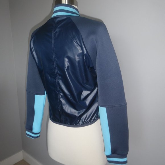 Adidas Stella Mccartney‎ Neoprene Bomber Blu Performance Running Casual Jacket - Picture 5 of 12